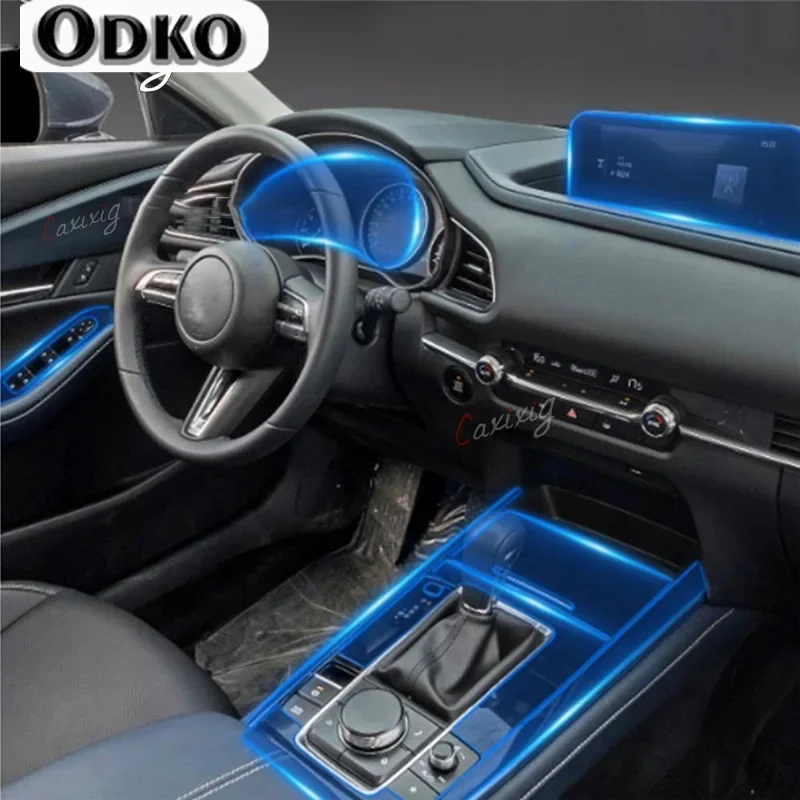 

Car Interior Center Console Clear TPU Anti-scratch Repair Navigation Protective Film For Mazda CX30 2020 2021 Accessories