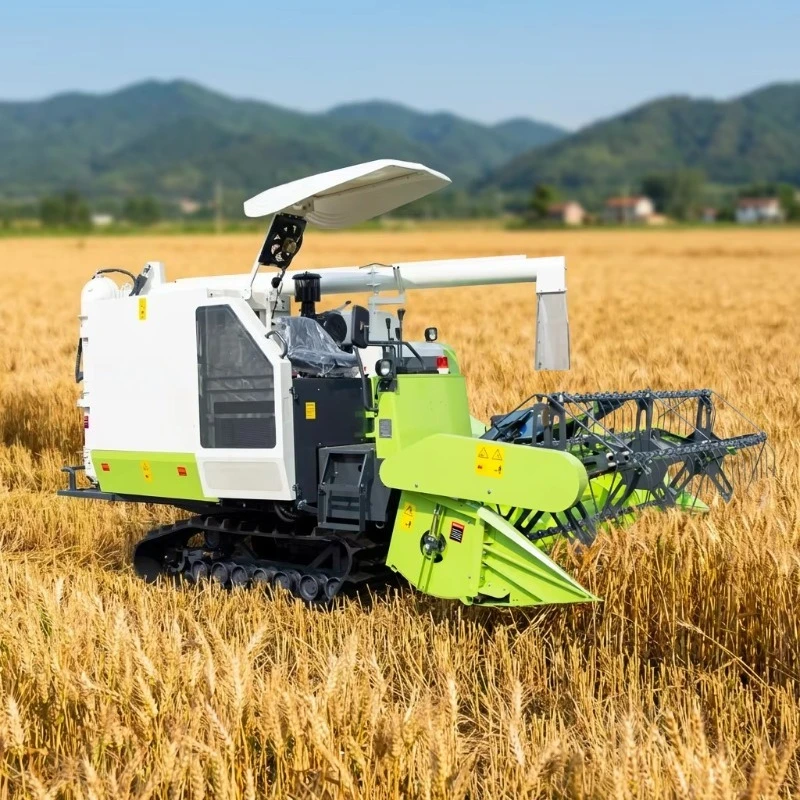 Self-propelled Rice Harvester One-Step Cutting Threshing Cleaning Saves Multiple Working Procedures For Small Rice Farmers