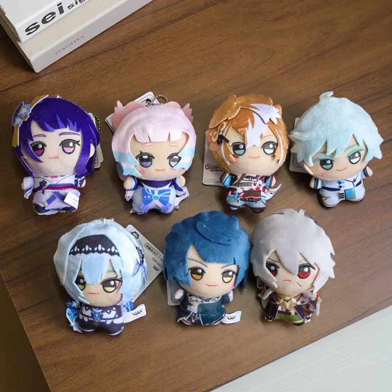 10CM Impact Tartaglia Kaeya Diluc Venti Xiao Klee peluche pendentif jouet Mini porte-clés poupée sac à dos accessoire pour cadeau