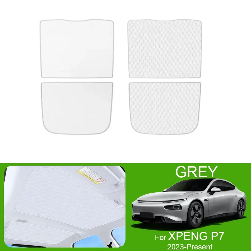 

For XPENG P7 2023-Present Car Sunroof Sunshade Cover Colorful Ice Nano Heat Insulation Skylight Anti-UV Auto Accessories