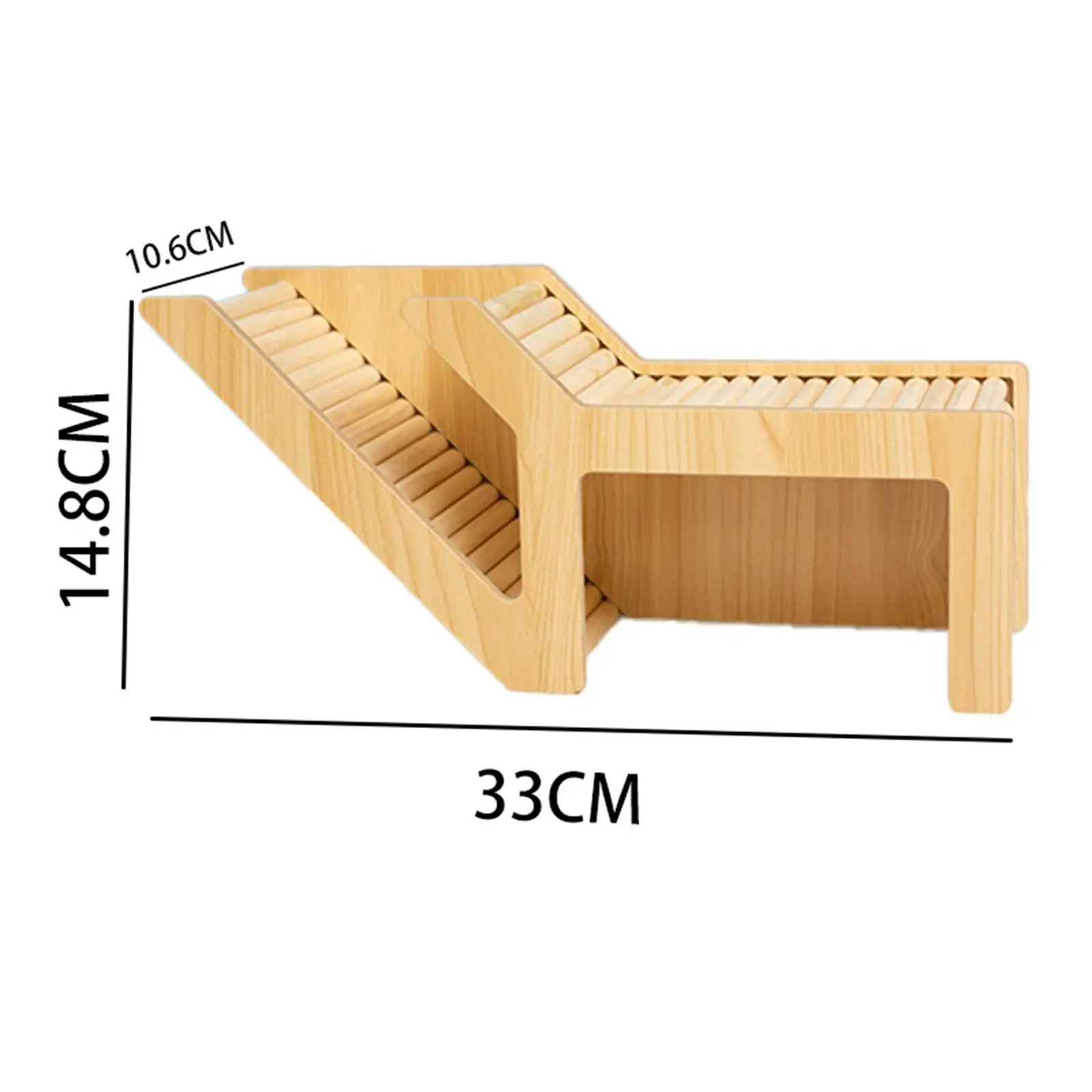 Wood Small Animal Hideout Hut Play Toy with Climbing Ladder Small Animal Habitat Decor Cage Accessories for Gerbils Small Pets