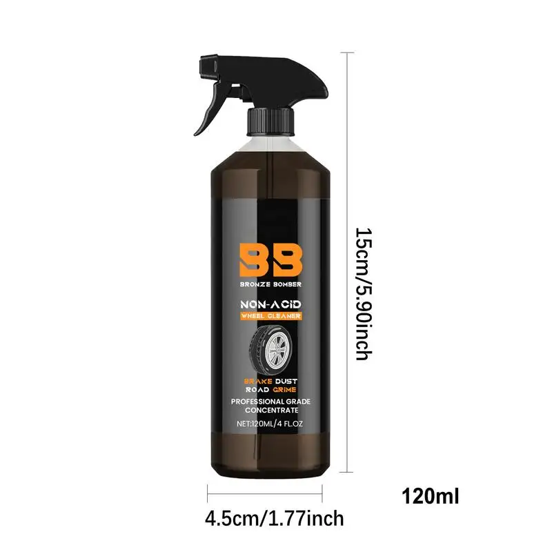 Rim Cleaner Brake Dust Cleaner 120ML Brake Dust Remover Automobile Wheel Cleaner Safe on Alloy Chrome And Painted Wheels