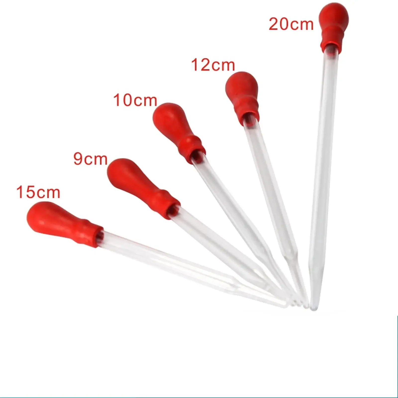 10Pcs 9cm/10cm/12cm/15cm/20cm Durable Long Glass Experiment Medical Pipette  Dropper Transfer Pipette Lab