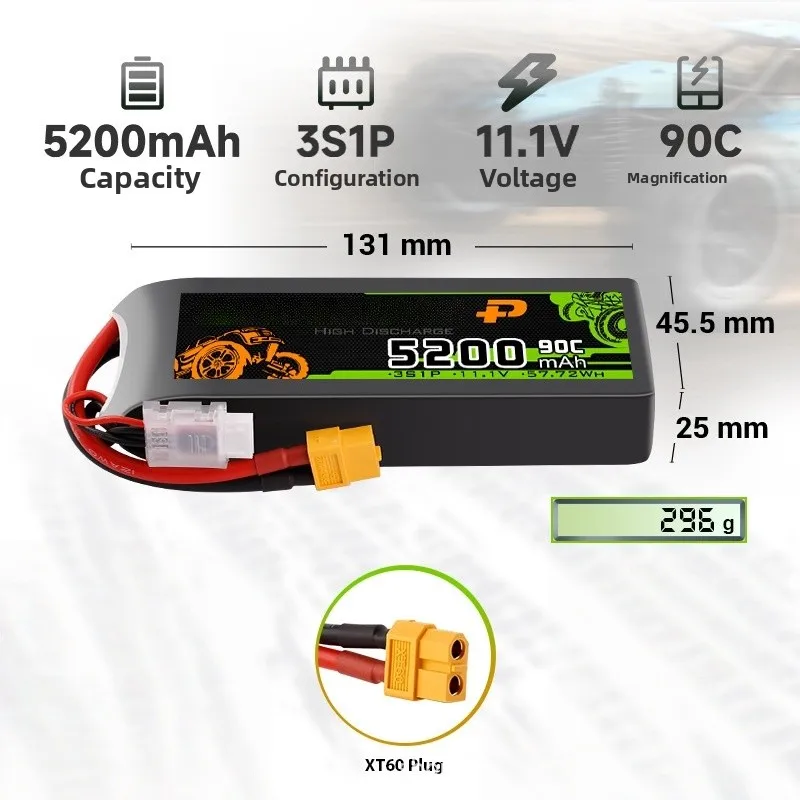 In Stock New 90C 5200mAh 6200mAh 11.1V 3S Lipo Battery for RC Car Boats FPV Drones RC Models Parts-Premium Series Large Capacity