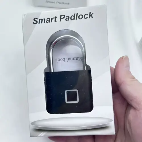 Imagen 2 del producto Candado inteligente con huella dactilar, candado impermeable y resistente al óxido para exteriores, cabezal de candado electrónico inteligente