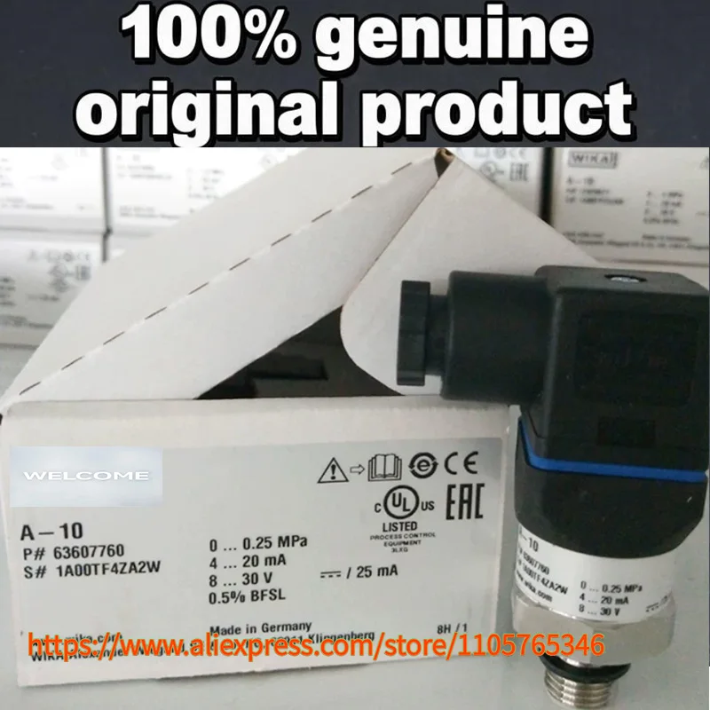 1pcs A-10 Pressure Transmitter 4-20mA Thread G1/4 8-30V 100% Original Germany Pressure Sensor