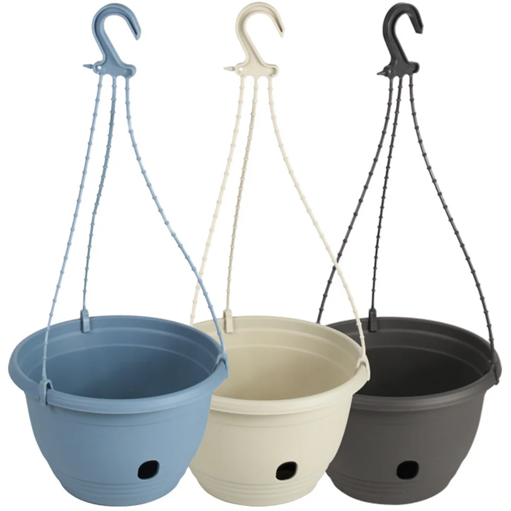 

3pcs Hanging Flower Basket Planter Pots Decorative Wall Mount Baskets Plastic Planters For Herbs Ferns