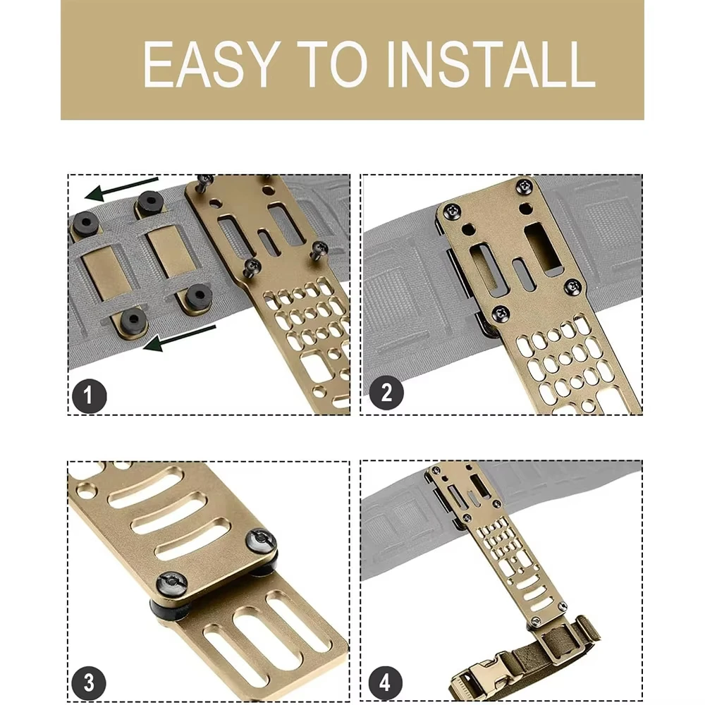 Drop Leg Carry Platform Metal Modular Adjustable Tactical Pistol Holster Adapter Compatible QLS Airsoft Adapter Accessories