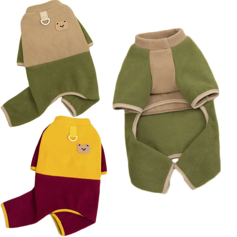 

Dog Clothes Fleece 4-Legs Costume For Dog Warm Hoodie Pants Bodysuit Puppy Overalls Pajamas For Small Dogs Shih Tzu Dachshund XL