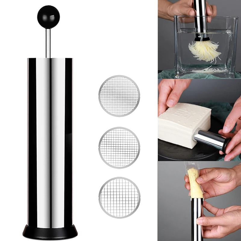 التوفو شبكة تمزيقه القاطع شبكة القاطع الفولاذ المقاوم للصدأ المنزلية تمزيق قالب الضغط العملي لتقوم بها بنفسك أداة المطبخ الطبخ