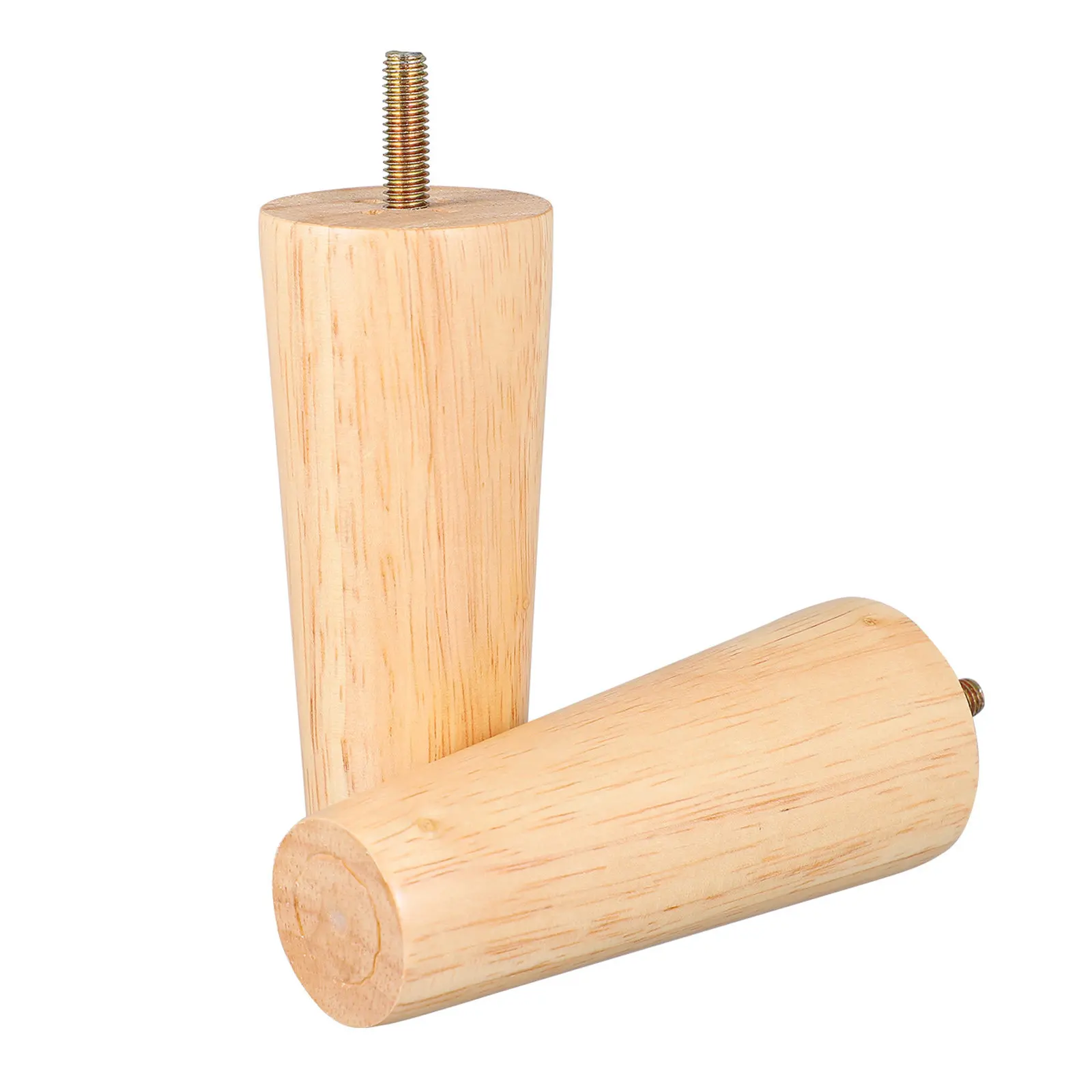4Pcs Nordic Wooden Furniture Legs Tapered Table Sofa Cabinet Bed Feet Natural Texture Hand Polished Eco Friendly