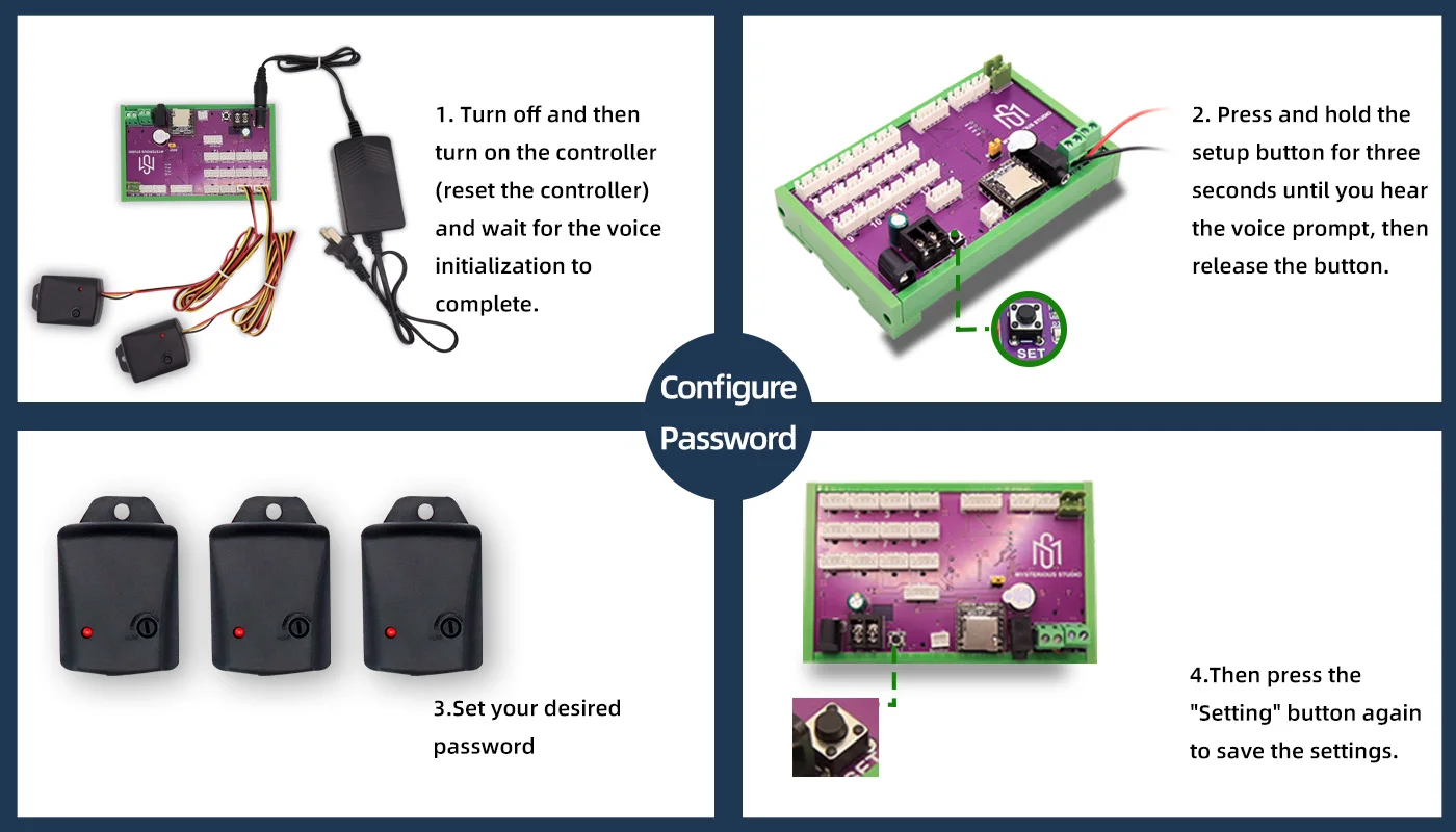 Geheimnisvolle Studio-Escape-Room-Requisite, Requisiten für Fluchtspiele, elektronisches Puzzle, sequentielle Version mit Multi-Knock-Sensor, hervorragend – Detail 8