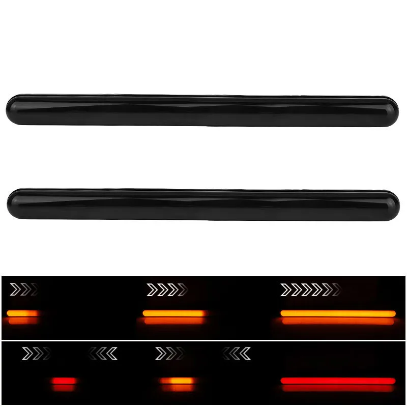 

Двухцветные динамические задние фонари для легковых и грузовых автомобилей, боковые фонари, сигнальные фонари, сигнальные фонари для прицепов, 12В - 24В, дымчатого цвета.