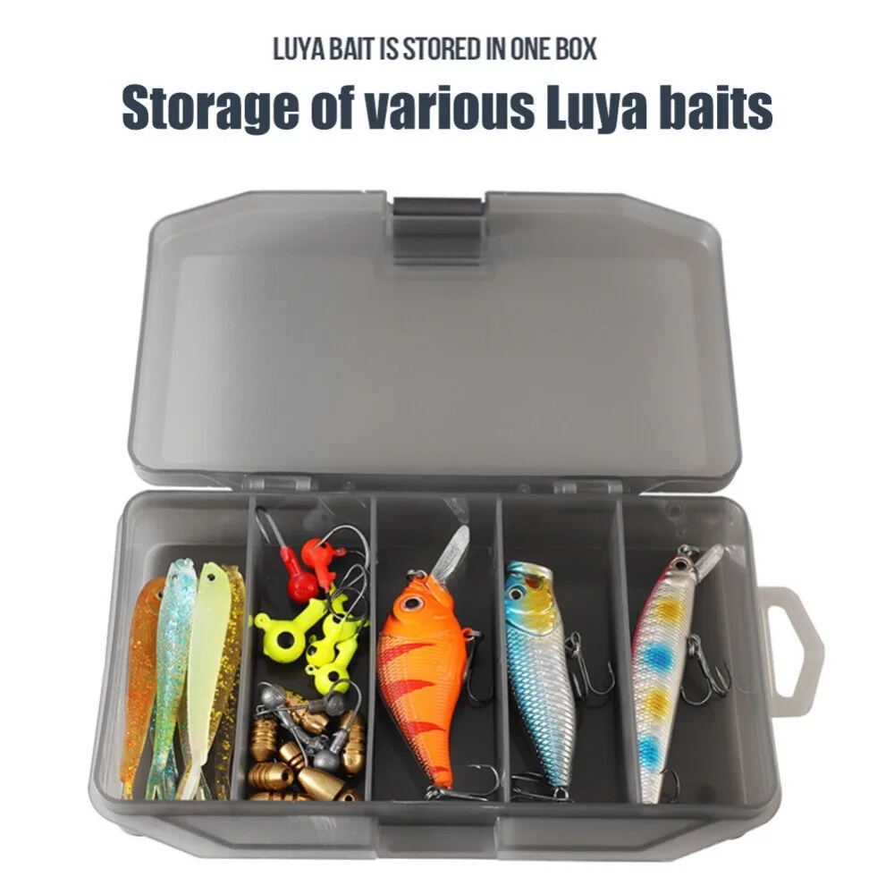 5 Grids Fish Bait Box Large Capacity Storage Fishing Tool Box Plastics Fish Hook Fake Bait Box Go Fishing