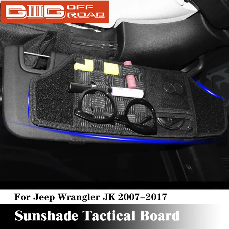 

For Jeep Wrangler JK 2007-2017 Car Sun Visor Organizer Glasses Clip Pocket Card Storage For Wrangler JL 2018-2025 Accessories
