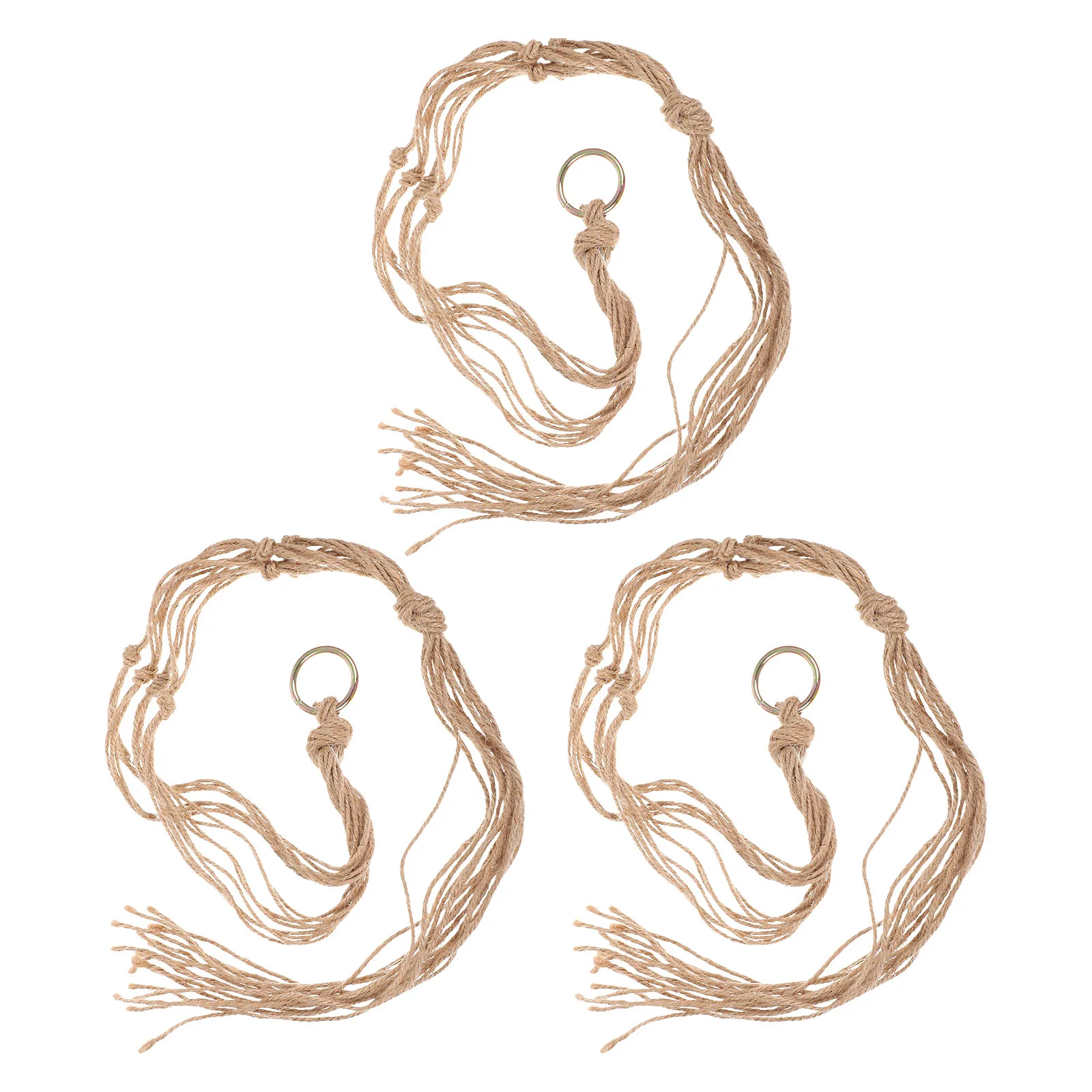 

3pcs Flowerpot Net Plant Hanger Cotton Rope Planter Mesh Bag For Indoor Outdoor Plants Hanging Storage Hanger Flowerpot Holder