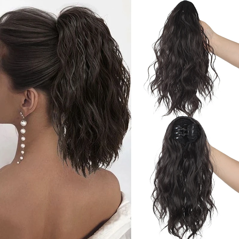 

Парик с хвостиком LUPU, синтетическое наращивание, искусственные волосы, волнистый вьющийся хвост с заколкой для волос в виде краба для женщин, рождественская вечеринка, ежедневное использование