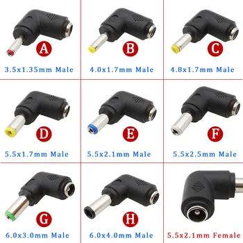 DC güç 5.5x2.1mm kadın 6.0x4.4/6.3x3.0/5.5x2.5/5.5x1.7/4.8x1.7/4.0x1.7/3. Laptop için 5x1.35mm erkek fiş adaptörü konektörü