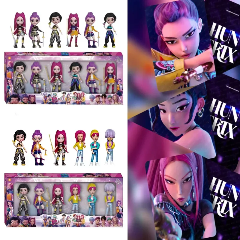 

2026 НОВЫЙ Kpop Devil Hunter Rumi Zoe Mira Аниме Поливинилхлорид Коллекция персонажей Настольные безделушки Детский новогодний подарок