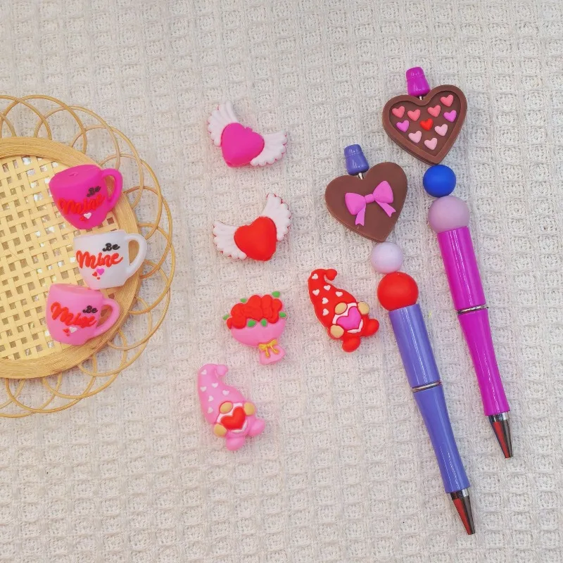 

20/50 шт. 3D силиконовые бусины пищевые животные фокусные бусины для изготовления ювелирных изделий DIY ручка брелок аксессуары детские силиконовые бусины