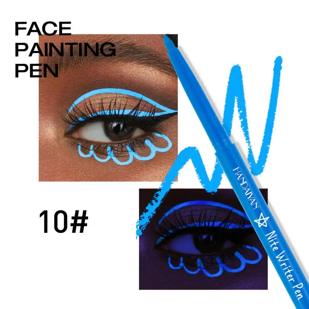 Gesichts farbe Stift UV Schwarzlicht leuchten dunklen Eyeliner Stift für Kinder Erwachsene wasserdichte Gesichts bemalung Bleistift für Party Cosplay Make-up