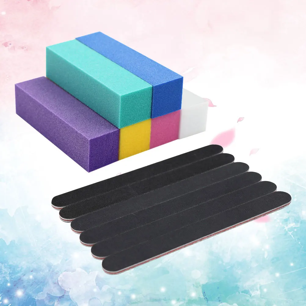 13個入りネイルアートツールキット、プロ用マニキュアセット、爪やすり、バッファー、ポリッシュ、アクリル、付け爪、自然な爪、女性用