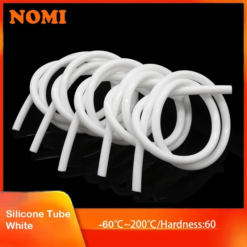 

1/5/10M Food Grade White Silicone Rubber Hose ID 0.5 1 2 3 4 5 6 7 8 9 10 12 14 16 18 20 25 mm Flexible Nontoxic Silicone Tube