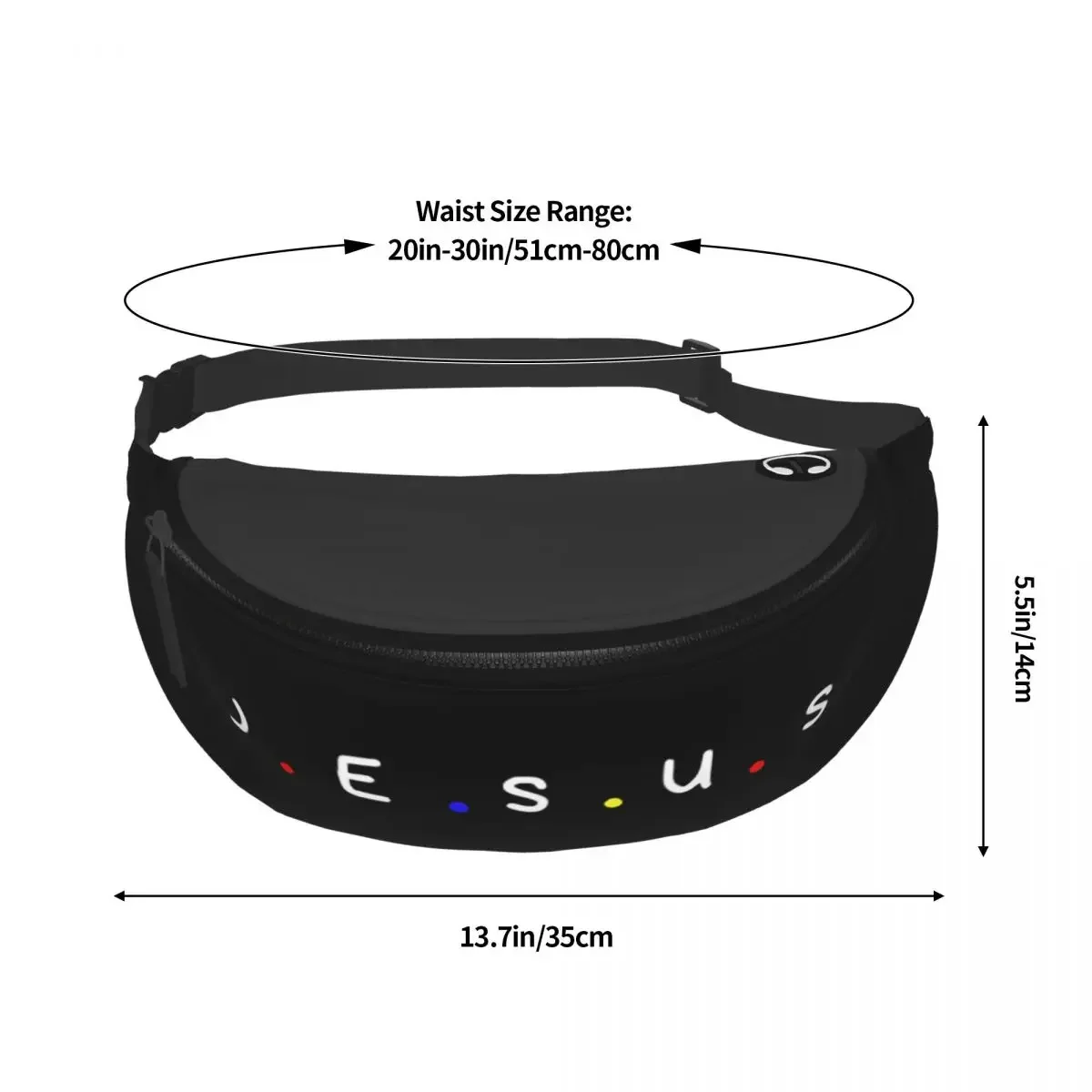 Fashion Jesus Christian Fanny Pack for Cycling Camping Women Men Religious Faith Crossbody Waist Bag Phone Money Pouch