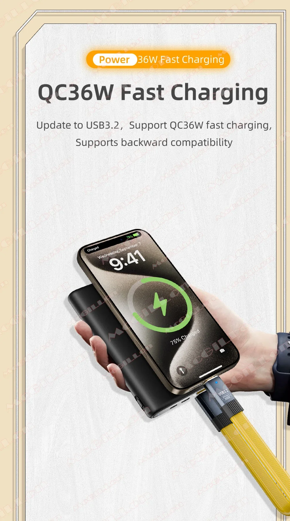 USB3.2 10Gbps USB A Ke Kabel Tipe C 3A 36W QC3.0 Pengisian Cepat untuk Samsung NVMe Hard Disk Eksternal Android Data Kabel Datar Lembut