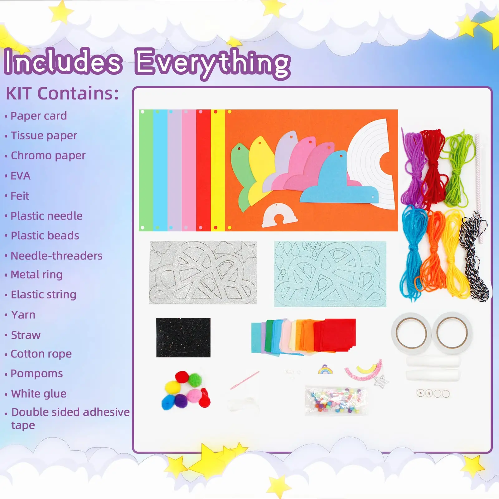 DIY Craft Rainbow Supplies Kits Sets Gifts for Kids for Adults for Boy for Teenager Girls, Birthday gifts