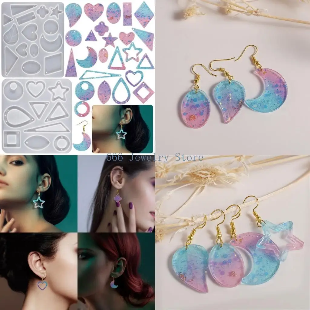DIY Jewelry Molds: Star, Leaf, Heart, Moon Shapes