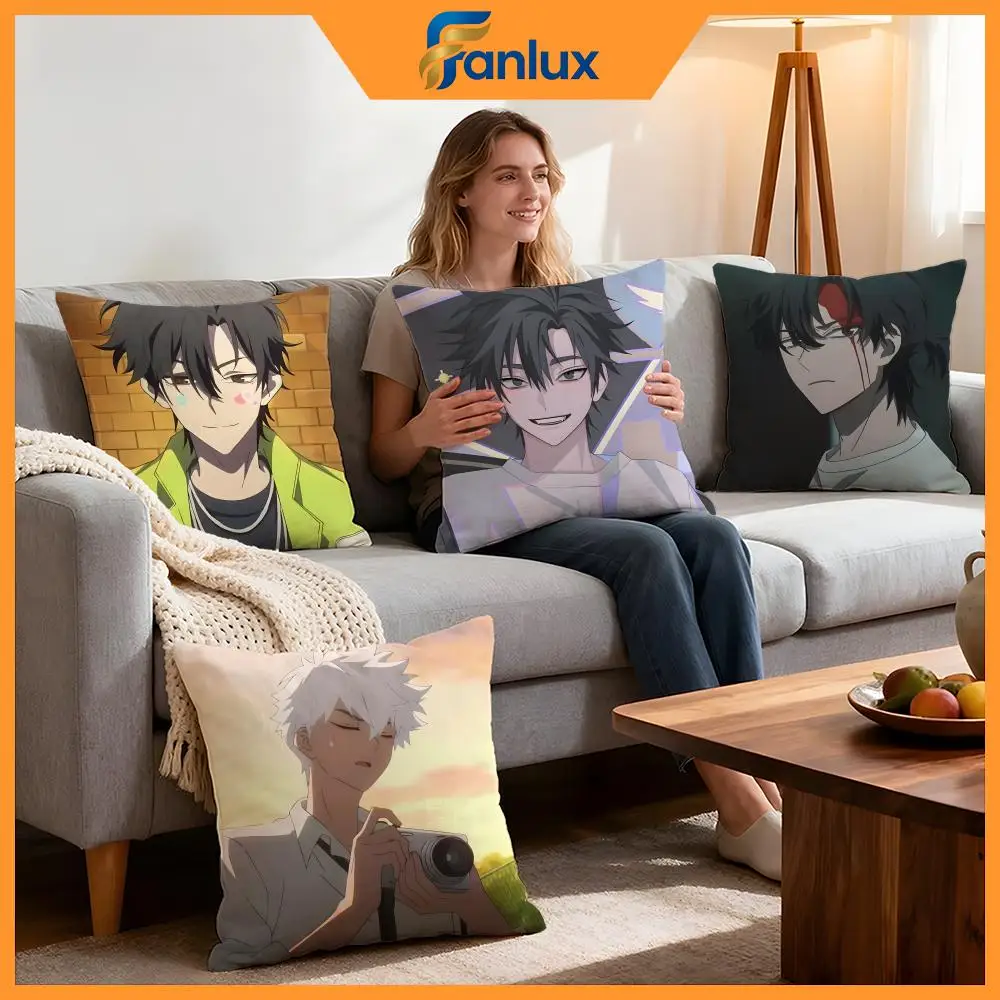Anime LINK CLICK Cushion Cover 4Pcs Decorative Covers Soft Cushion Case for Sofa Couch Decor 40x40 45x45 Pillowcases