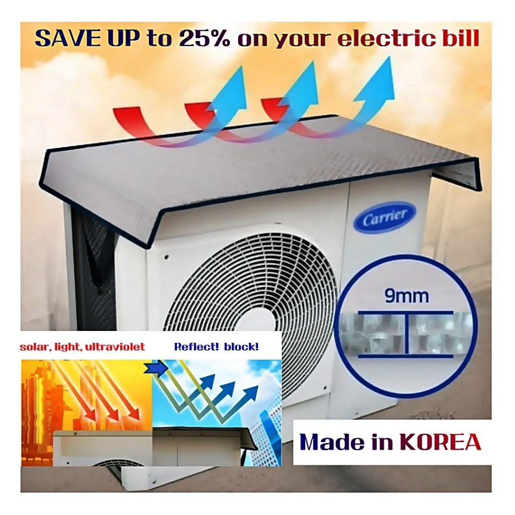

Air Conditioning Cover Sun Protective UV Resistant Waterproof Outdoor Air Conditioner Cover Heat Insulating Air Condition Cover
