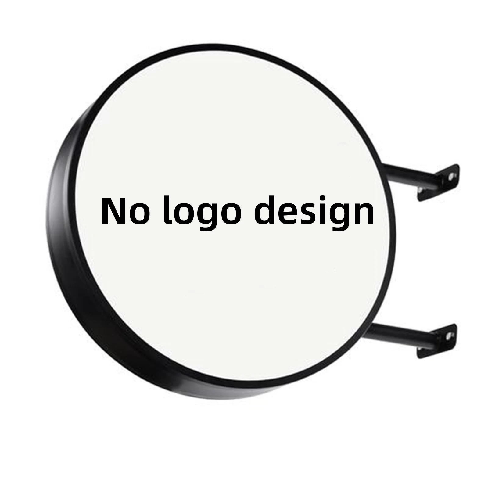 Doppelseitiger Runder LED-Leuchtkasten Logo-Schild, 20 Zoll IP65 Wasserdichte Beleuchtete Werbetafel für Bar- und Restaurant-Dekoration