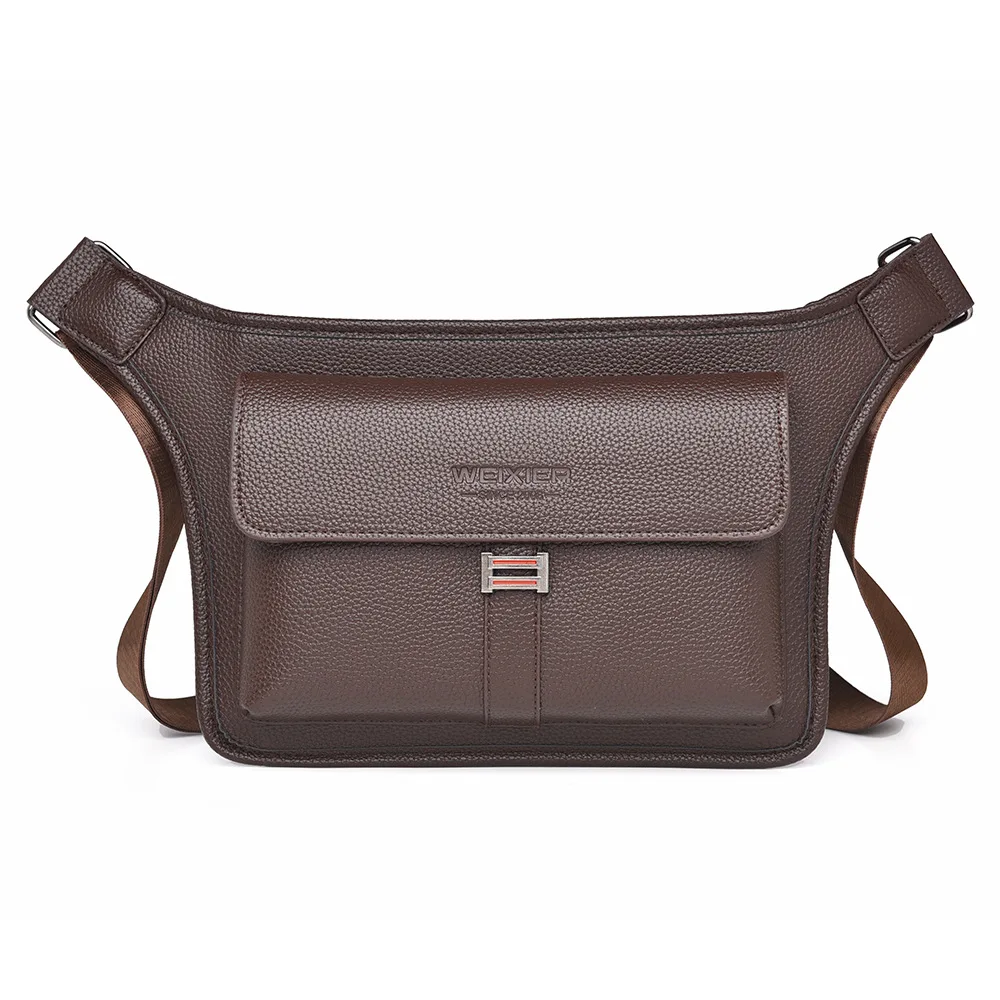 

New PU Leather Sling Bag for Men Stylish Shoulder Bag Fits 8Inch Laptop Durable Trendy Crossbody Design Perfect for Daily Use