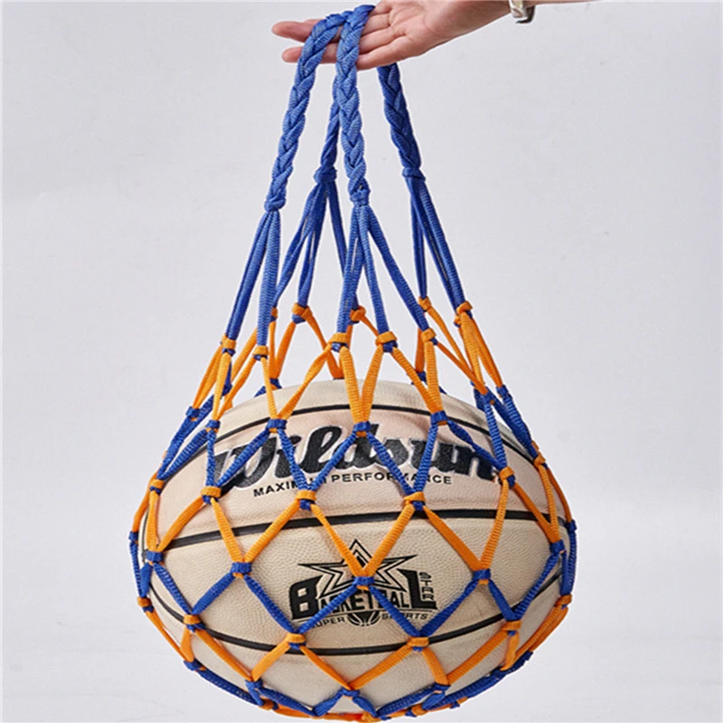 1Pc Football Net Bag Storage Bag Single Ball Carry Portable Equipment Outdoor Sports Soccer Basketball Volleyball Thickened