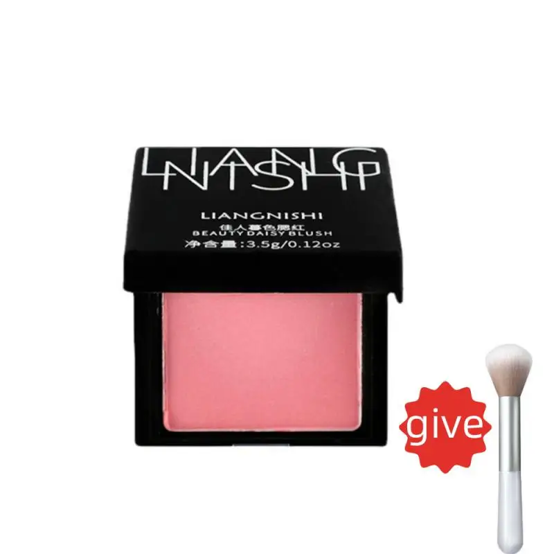 Single Color Blush Matte Natural Cheek Tint Brighten Face Waterproof Face Contouring Cosmetics Blush Powder Soft Female Makeup