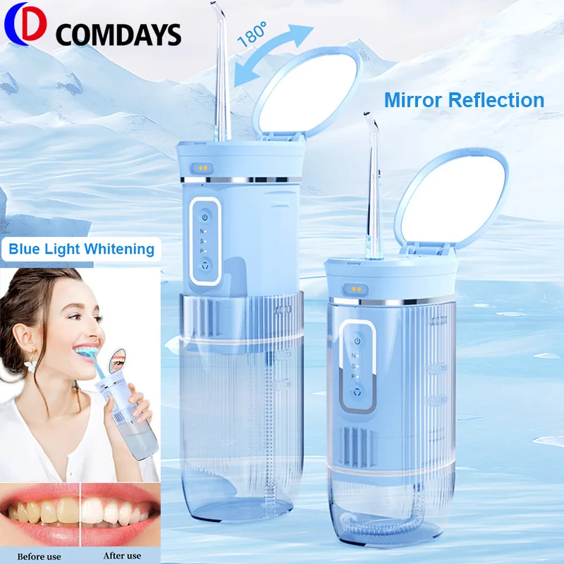 

Visual Oral Irrigator Water Flossers for Teeth USB Rechargeable Blue Light Tooth Whitening Machine Portable Teeth Cleaning Tools