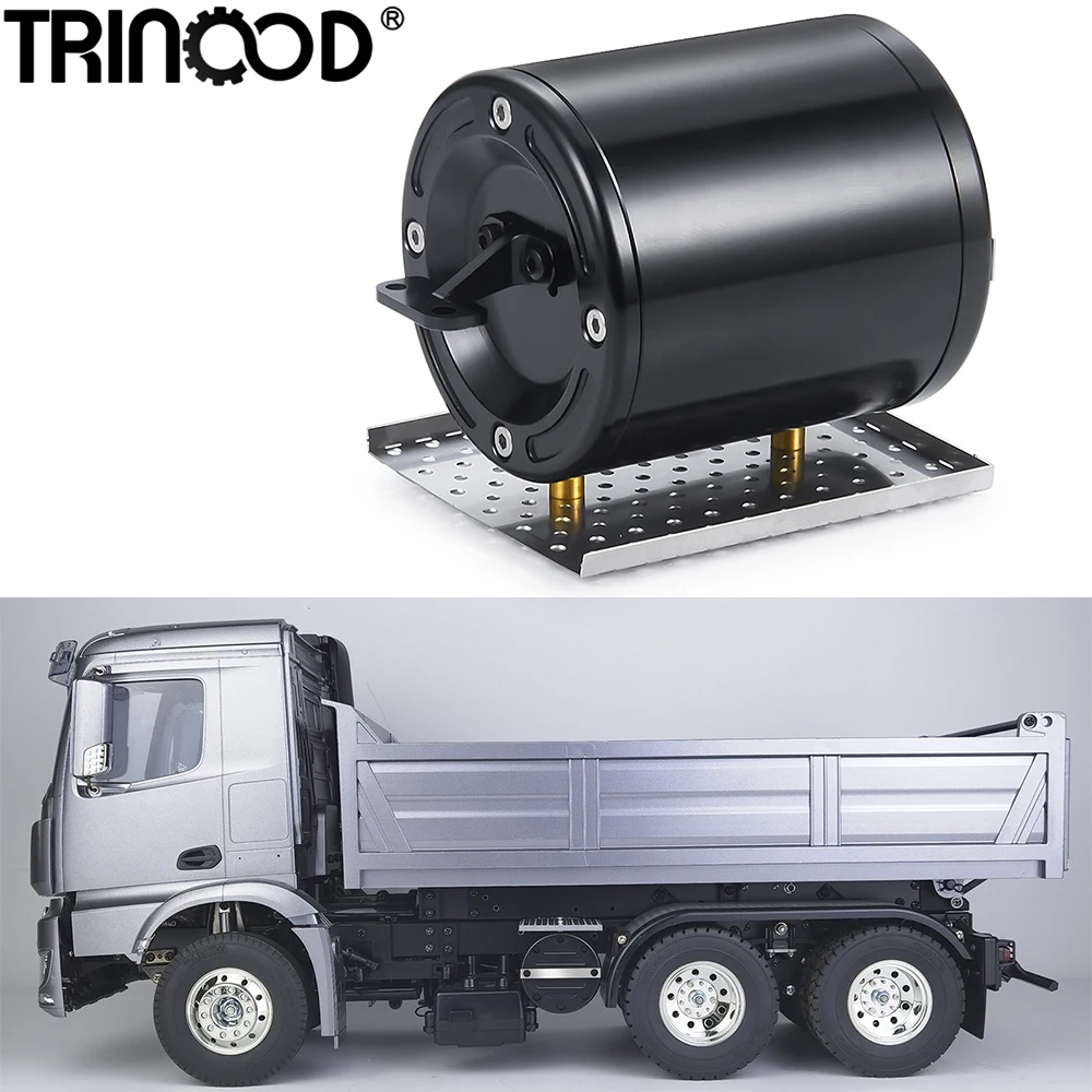 TRINOOD Aluminium Uitlaat Tank Olie Brandstof Box voor 1/14 Tamiya R620 RC Tractor Truck Trailer Auto Accessoires