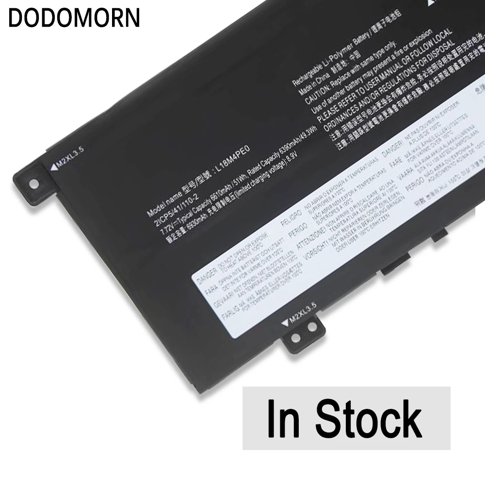 DODOMORN-batería L18M4PE0 para portátil Lenovo Yoga C740-14IML, 81TC Series, L18L4PE0, 5B10U40209, 5B10U40210, 5B10W67296, 51Wh, 7,72 V