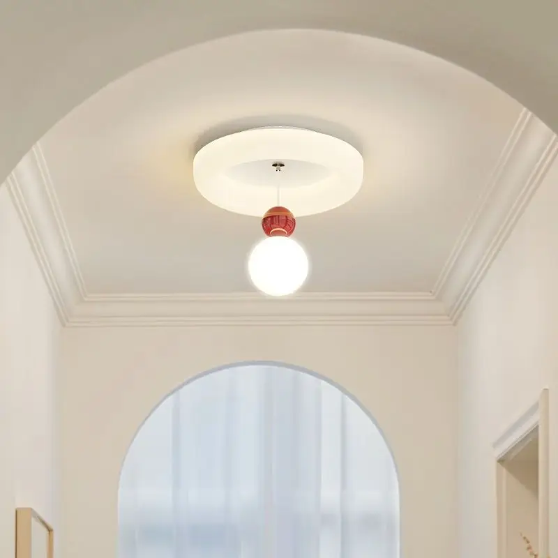 

Modern Cream Style Acrylic Full Spectrum Eye Care LED Ceiling Light Corridor Hallway Entryway Balcony Decor Novelty New Energy