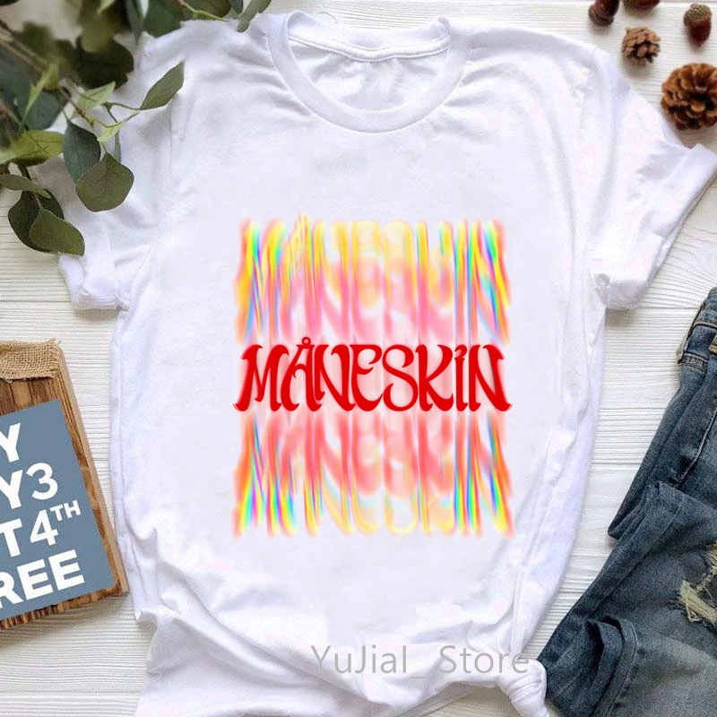 

Relationship Status Taken By A Crazy Maneskin Letter Print Tshirt Women MåNeskin Rock Band T-Shirt Femme Harajuku Shirt T Shirt