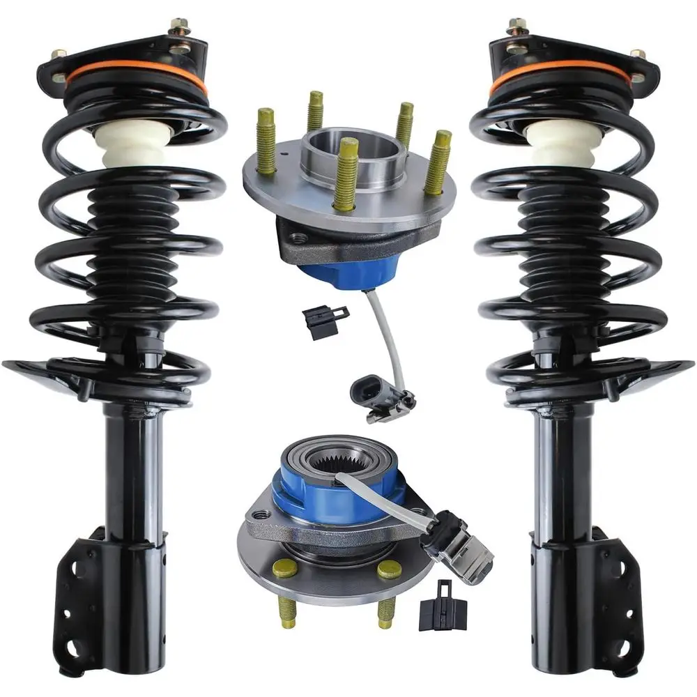 

Detroit Axle - Front Struts Kit for 2000-2011 Chevrolet Impala 1998-2002 Intrigue 2 Wheel Bearing and Hubs 2 Struts with Coil Sp