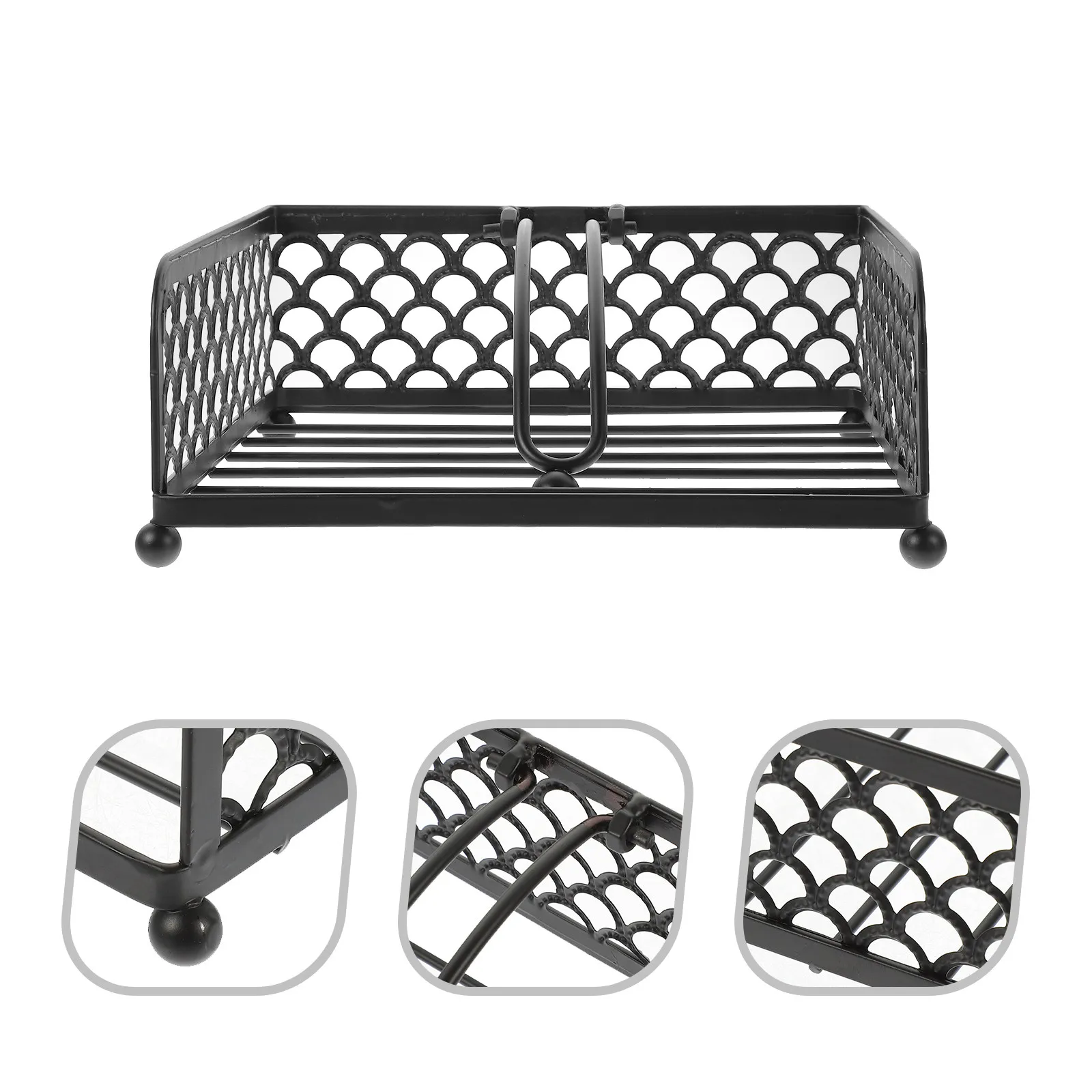 

Hollow Iron Napkin Holder Paper Storage Rack Decorative Table Napkin Stand Metal Kitchen Dining Room Organizer for Restaurant