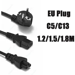 EU Plug Power Cable IEC C5 C13 Power Adapter Extension Cord For Asus Dell HP Notebook TV Monitor PC Computer Printer PC Laptop