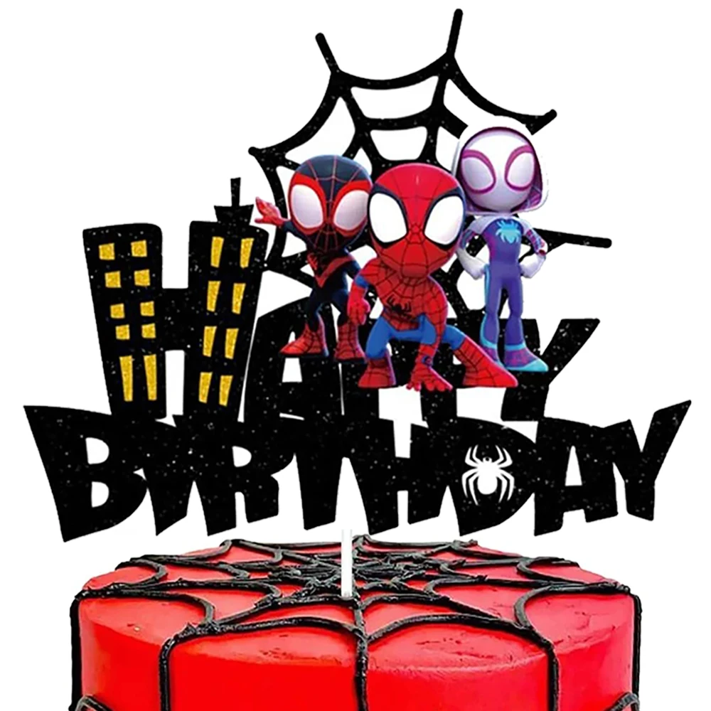 Spidey and His Amazing Friends Cake Toppers Spider Spiderman Birthady Cake Decorations Spidey Topppers for Kids Baby Shower Gift