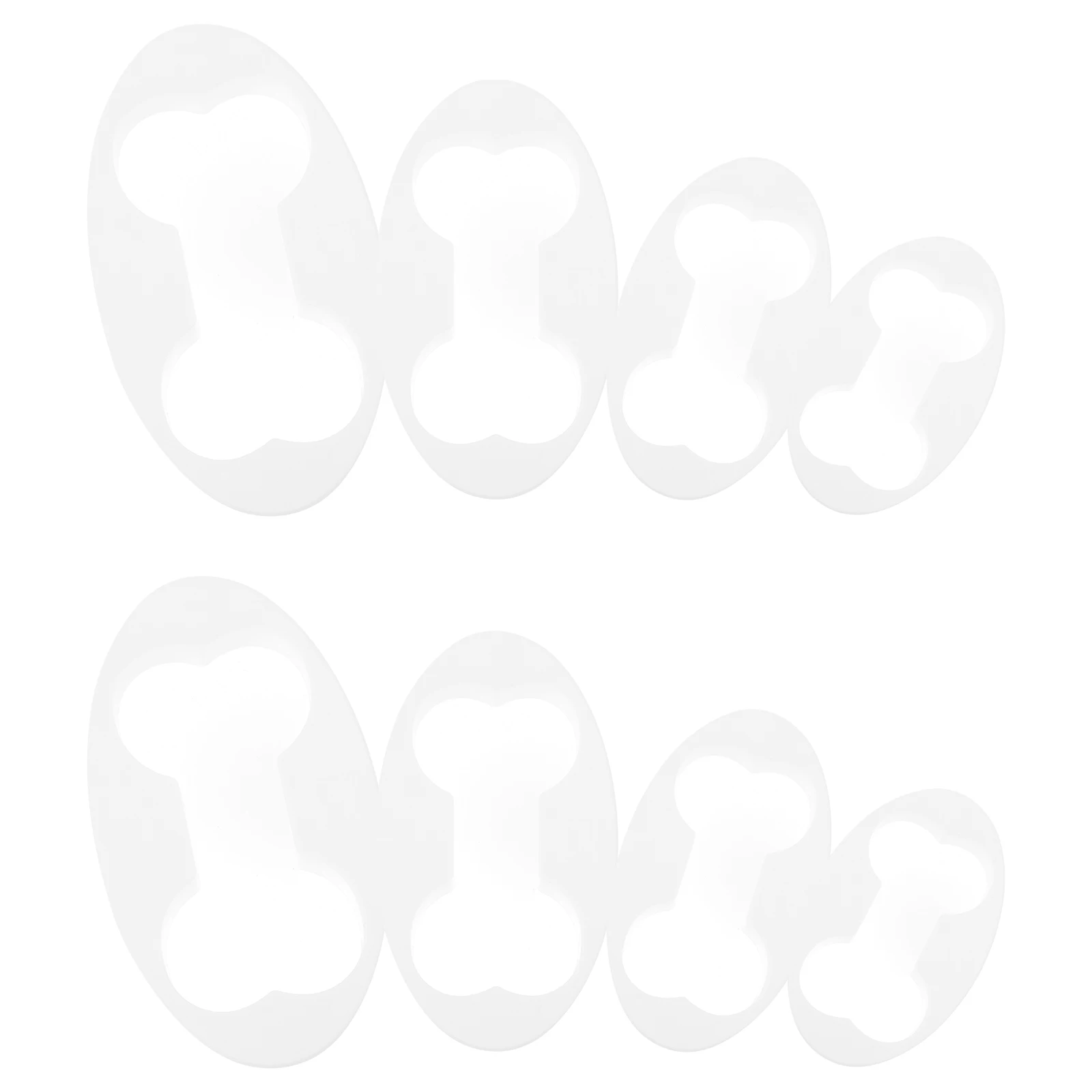 

8 Pcs Dog Bone Cookie Cutters Plastic Biscuit Mold Fondant Cake Tools Lightweight Portable Kitchen Party Supplies