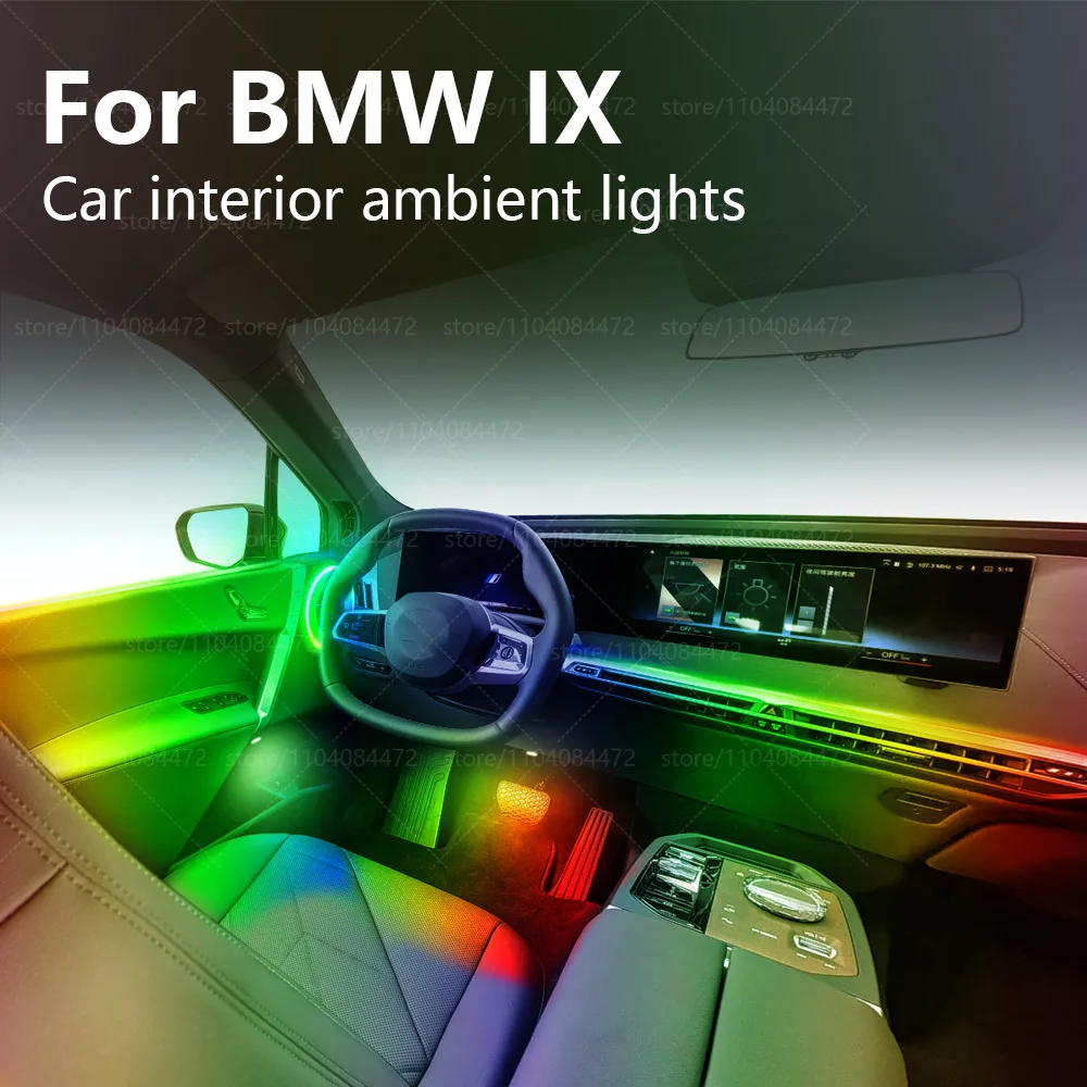 

Для BMW IX I20 22in1 RGB салон автомобиля акриловые автомобильные окружающие освещение RGB скрытая акриловая полоса украшения атмосфера аксессуары
