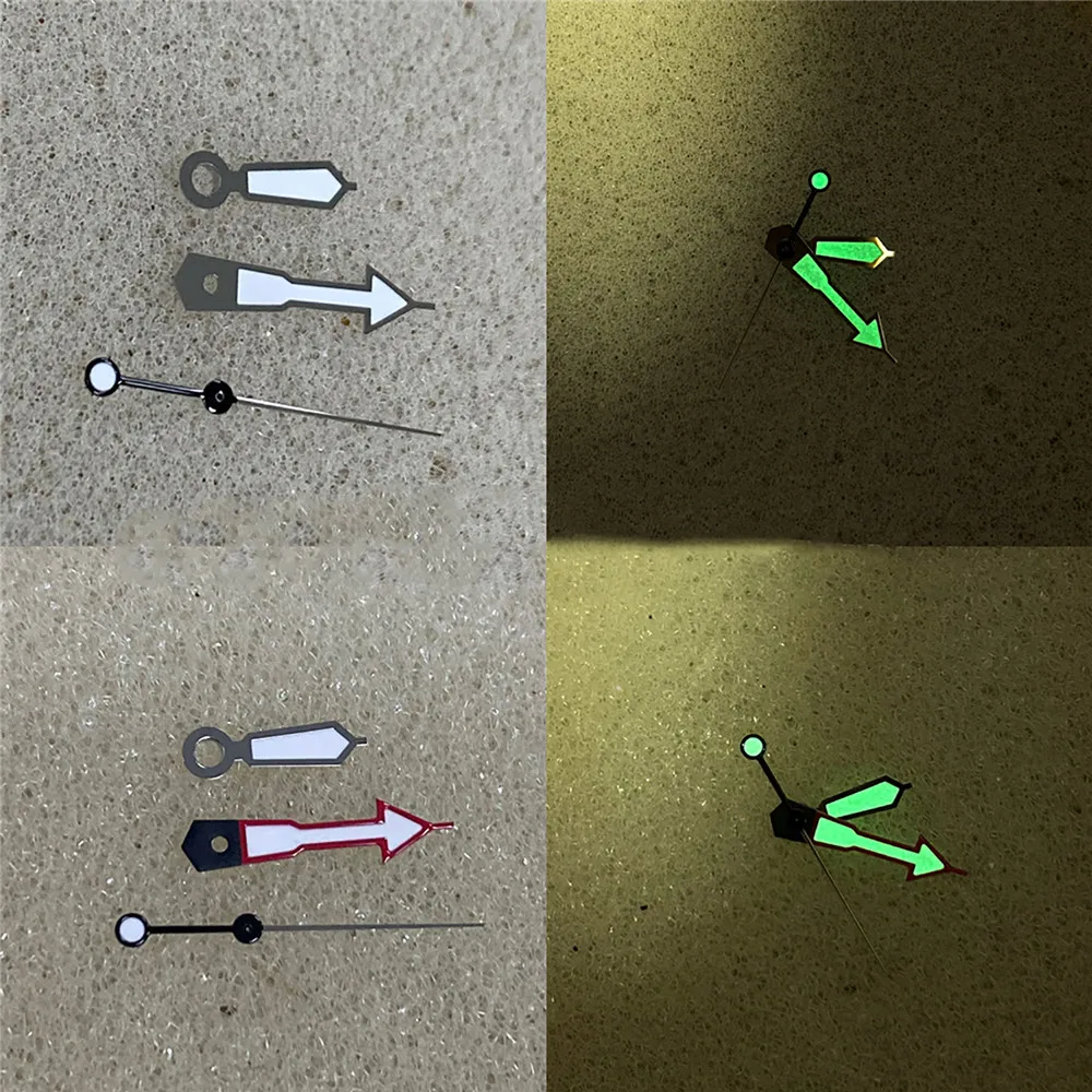 For NH35 NH36 Movement Watch Pointers Green Luminous Hands NH35 Needles Watch Hands 8.5mm*12.5mm*12.5mm Modified Accessories
