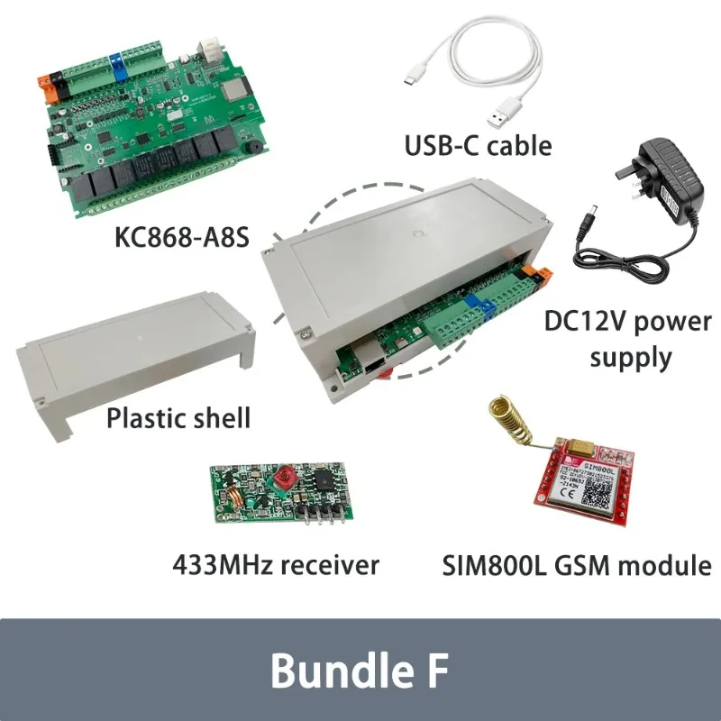 KC868-A8S ESP32 Wifi RS485 4G 3G 2G GSM Modulo Relè Ethernet ADC RF 433M ricevitore